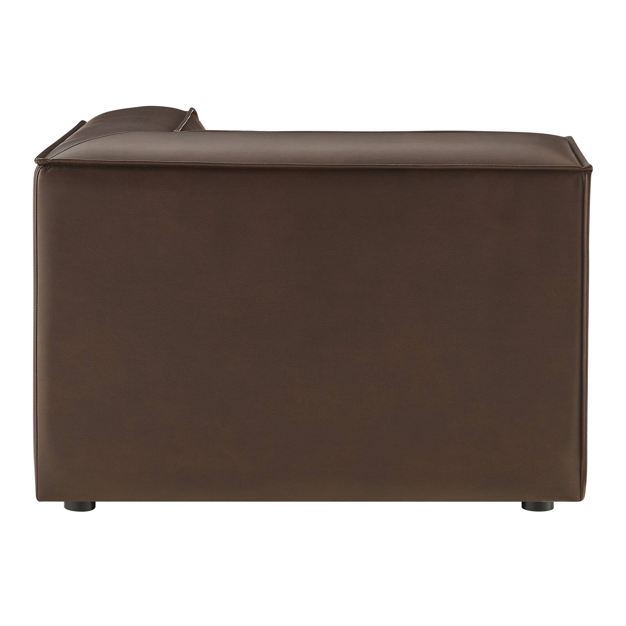 Back. Modway - Restore Vegan Leather Modular Corner Chair by Modway - Espresso.