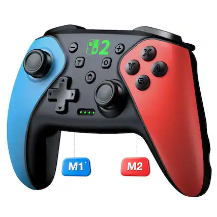 Front. Kitcheniva - Wireless PC Controller-Bluetooth Controller For PC, Switch, iOS And Android - Black.