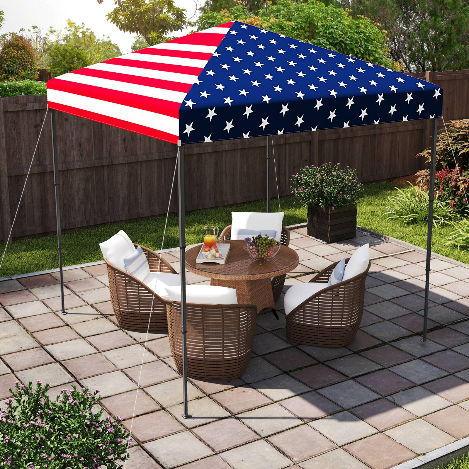 Alt View 1. Gymax - Gymax Patio 6.6x6.6ft Outdoor Pop-up Canopy Tent UPF 50+ Portable Sun Shelter Pink - Pink.