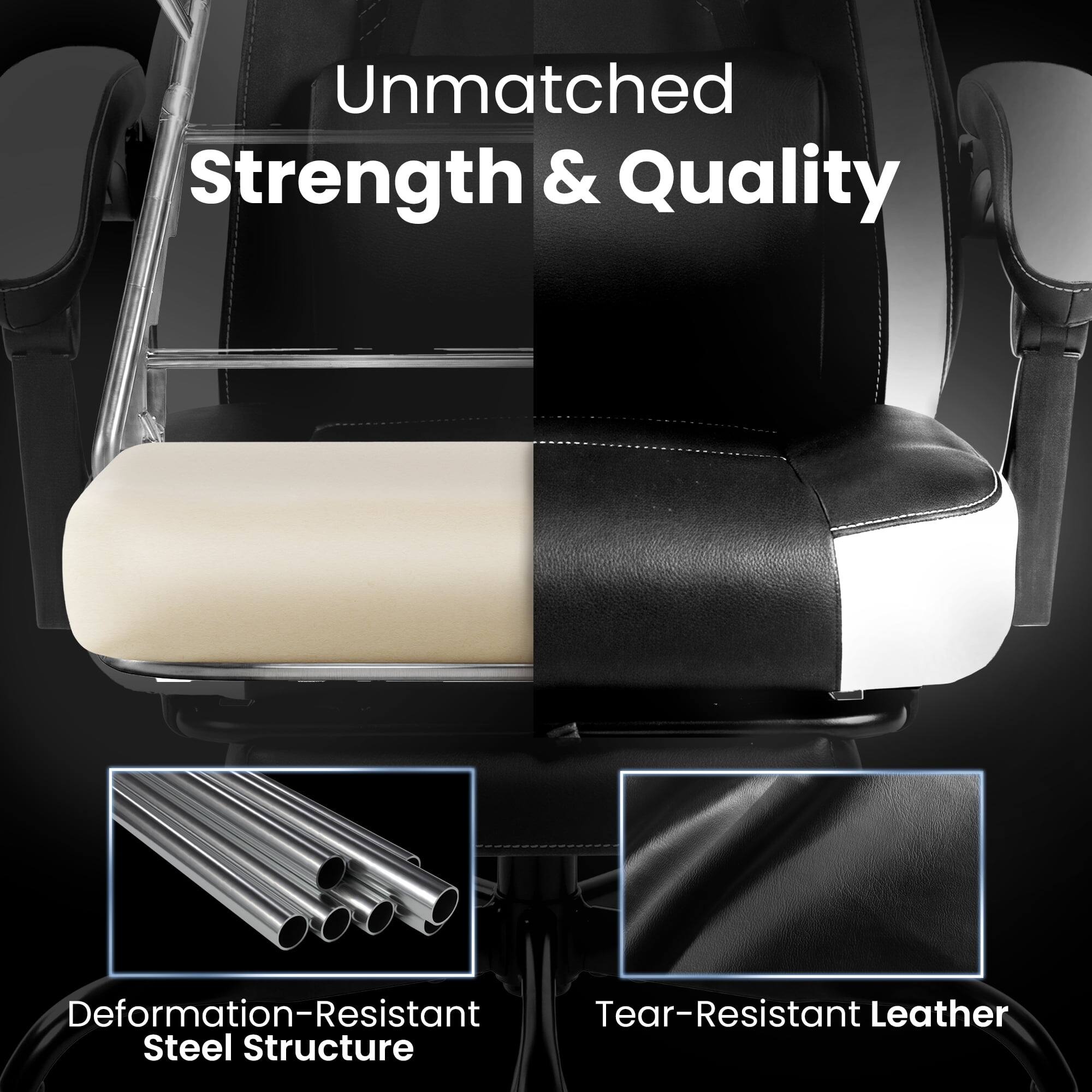 Unmatched Strength & Quality

Deformation-Resistant Steel Structure

Tear-Resistant Leather