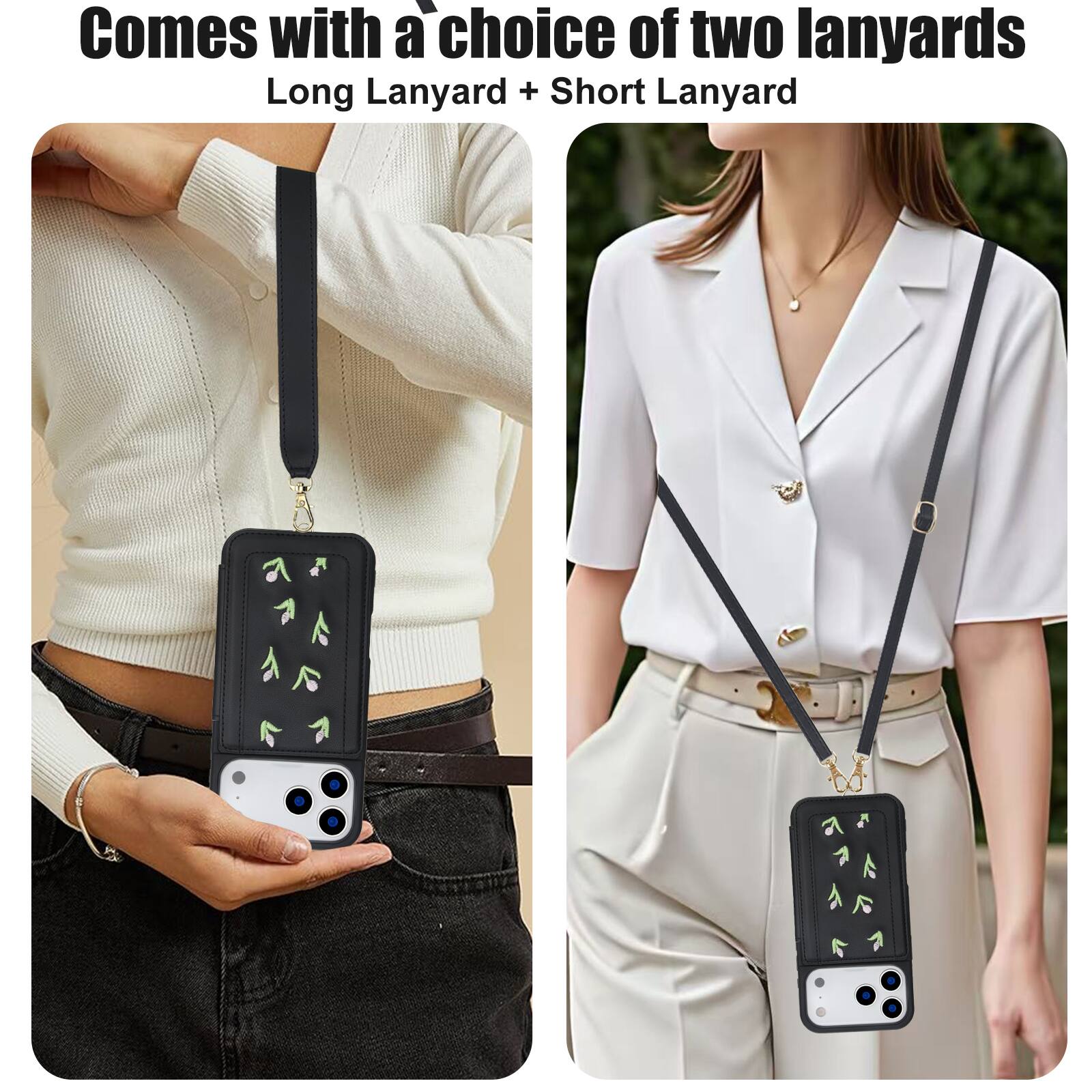 Comes with a choice of two lanyards  
Long Lanyard + Short Lanyard