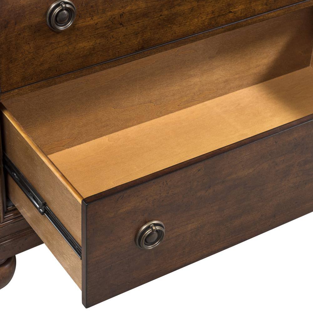 Alt View 2. Liberty Furniture Industries - Rustic Traditions Night Stand in Rustic Cherry - Cherry.