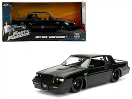 Dom's Buick Grand National "Fast & Furious" Movie 1/24 Diecast Model Car by Jada - Black