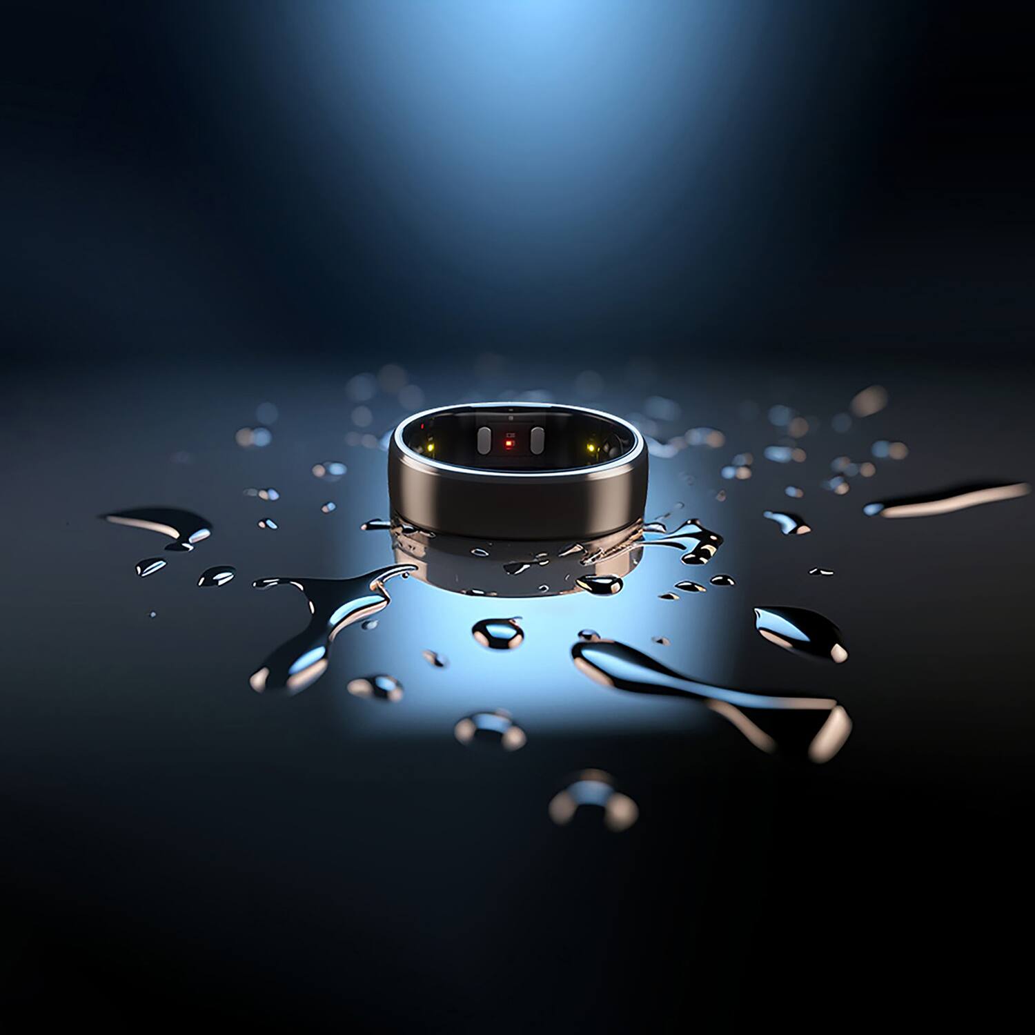 Alt View 6. RINGCONN - Gen 2 Ultra-Thin Smart Ring, Sleep Apnea Monitoring, Health Tracking, Size 8 - Matte Black.