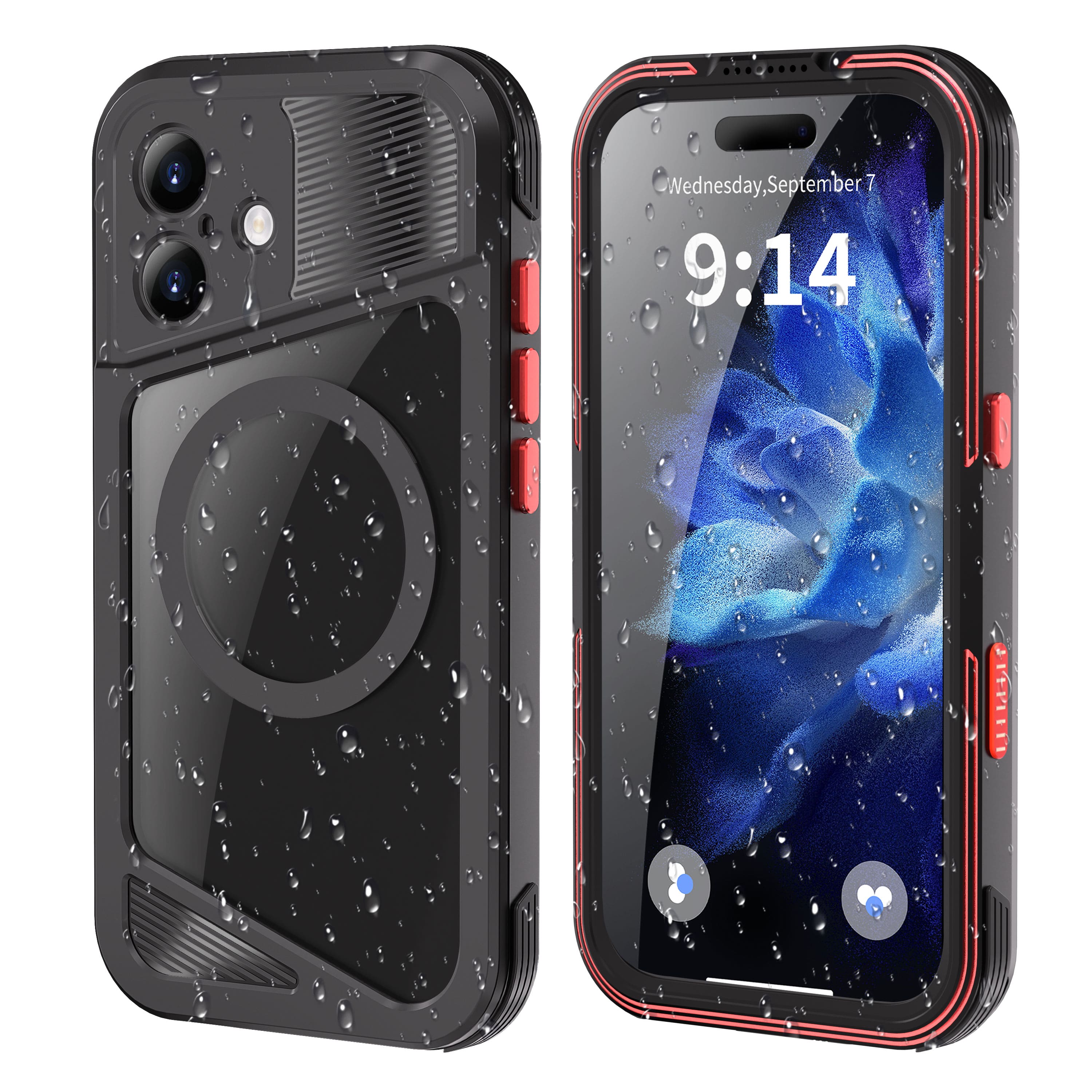 UUCOVER - Waterproof Magnetic Case for Apple iPhone 17, Built-in Screen Protector, MagSafe Compatible Shockproof Full Body Cover - Black price history on PriceWatchPro