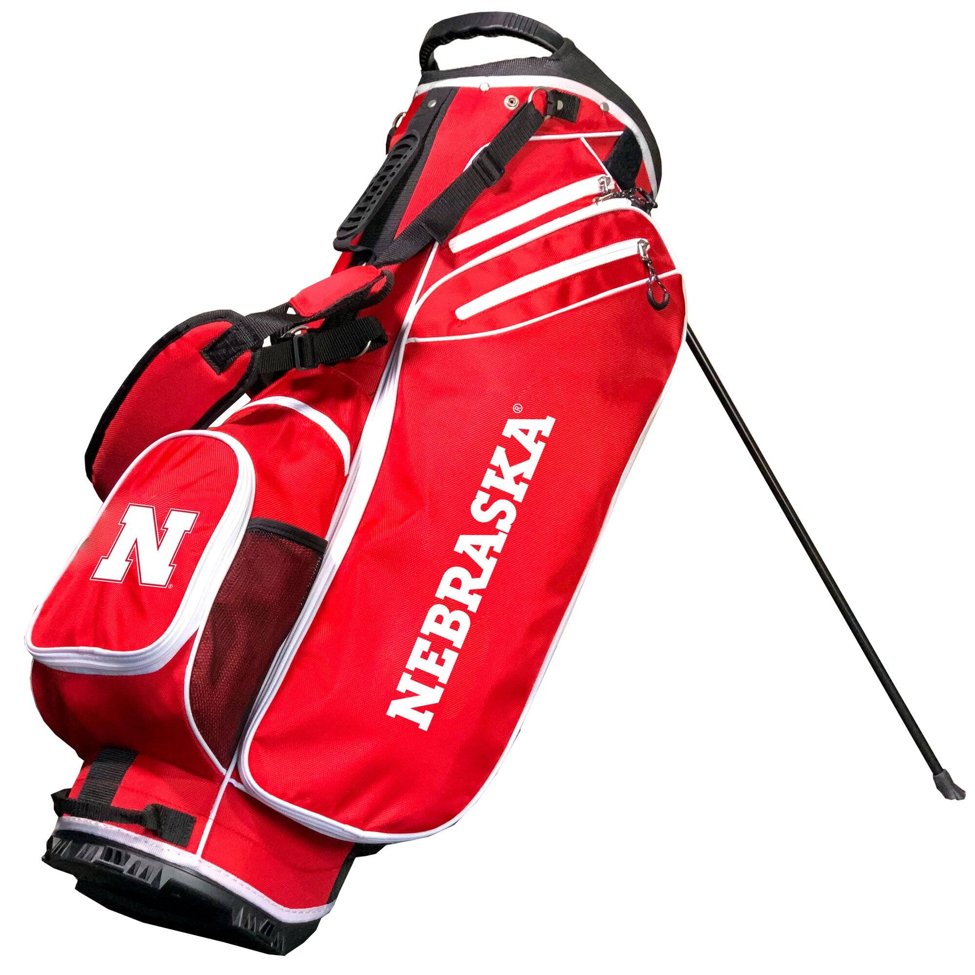 Front. Team Golf - Nebraska Huskers Birdie Stand Golf Bag - Multicolor.