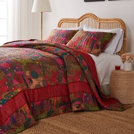 BreeBe - Jewel Bedspread Set - 3 Piece Queen - Red