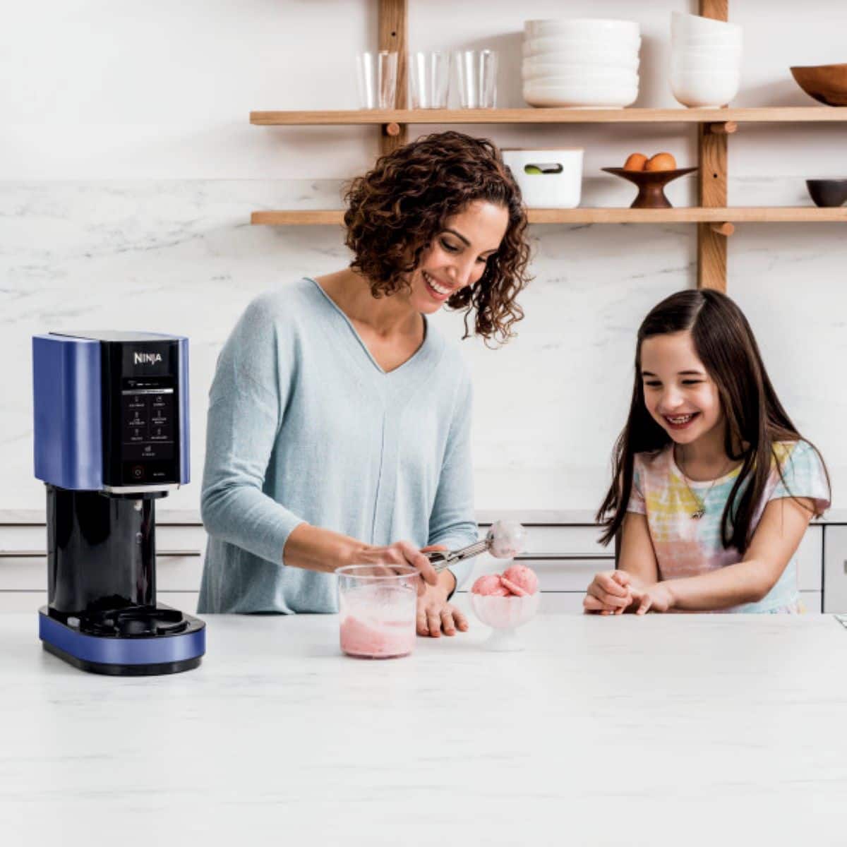 Alt View 25. Ninja - CREAMi, Ice Cream Maker, 7 One-Touch Programs - Blue.