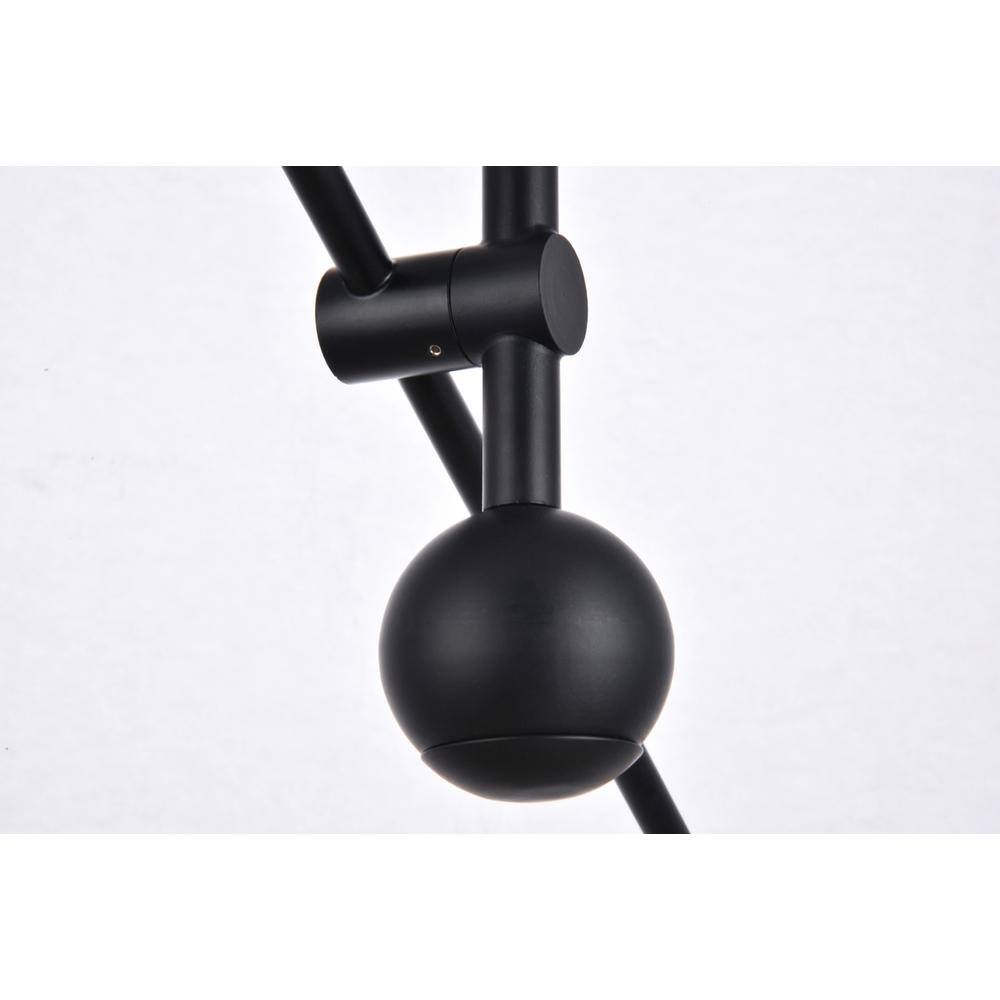 Back. Living District - Axel 6 Lights Black Pendant - Black And Brass.