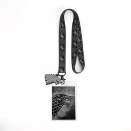 Game of Thrones - House Stark Lanyard w/ PVC Charm - Black/White