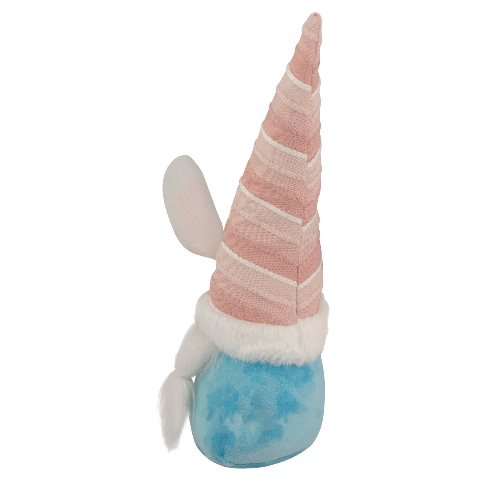 Alt View 4. Northlight - Girl Gnome with Easter Bunny Ears - 13" - Blue.