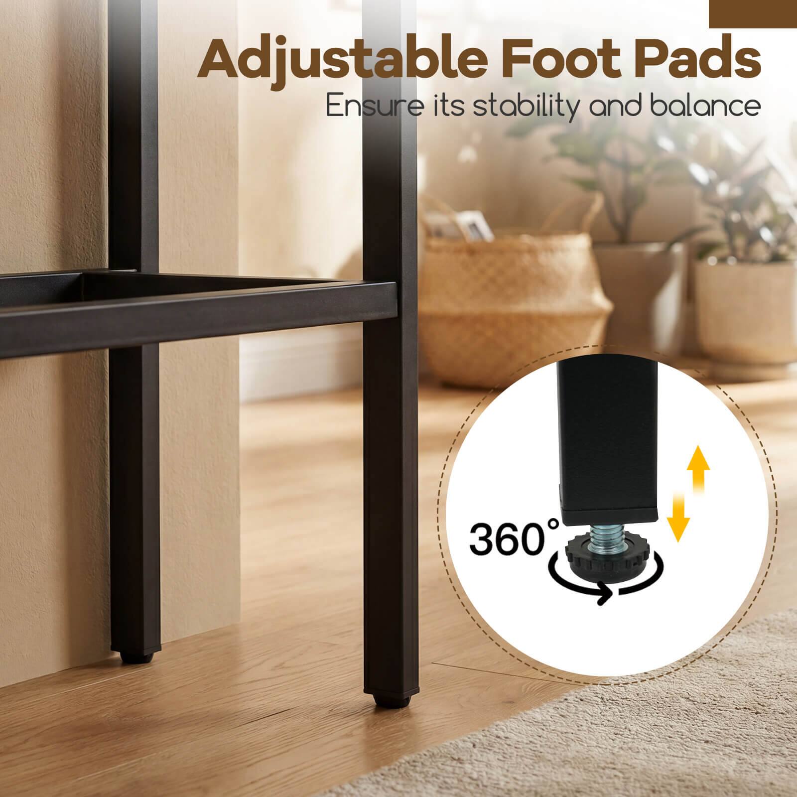 Adjustable Foot Pads  
Ensure its stability and balance  
360°