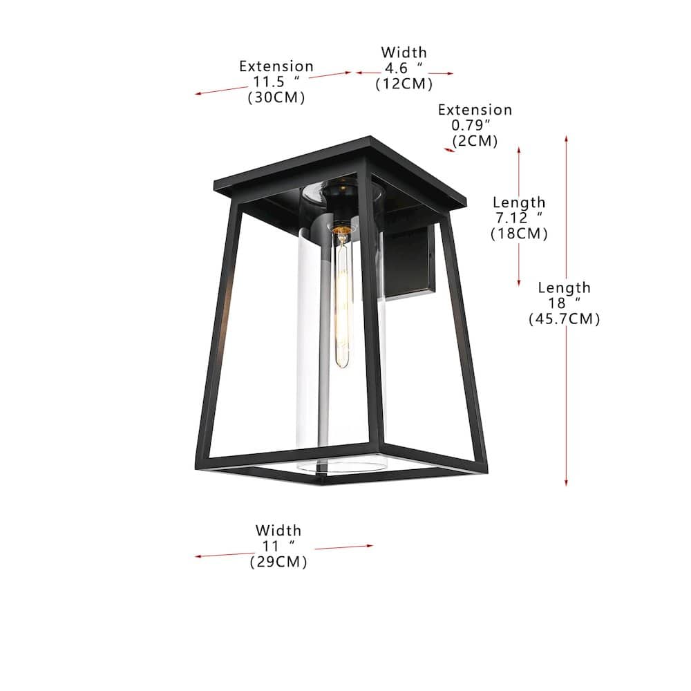 Elegant Lighting - Lambert 11 Inch Outdoor Wall Sconce In - Black price history on PriceWatchPro