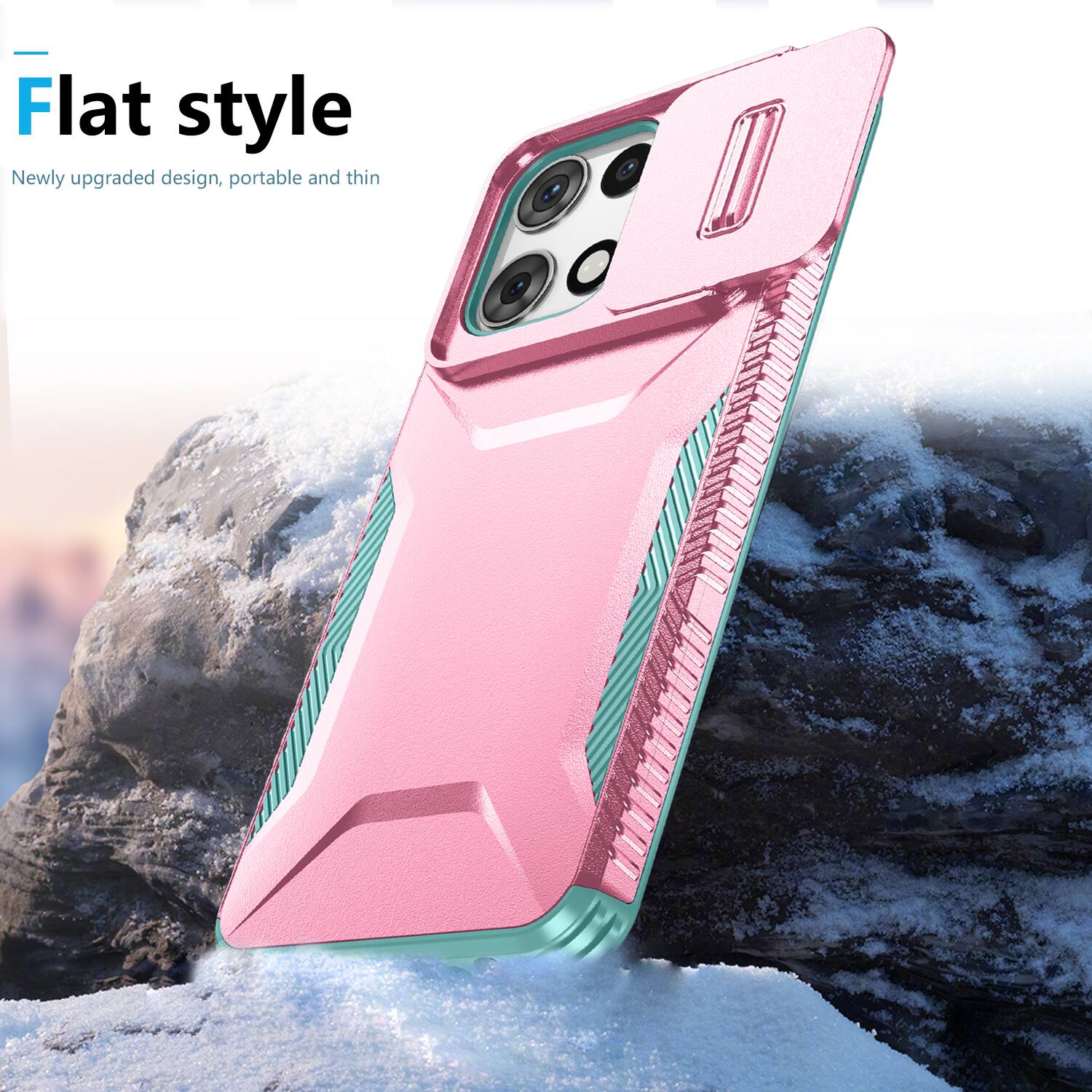 Flat style  
Newly upgraded design, portable and thin