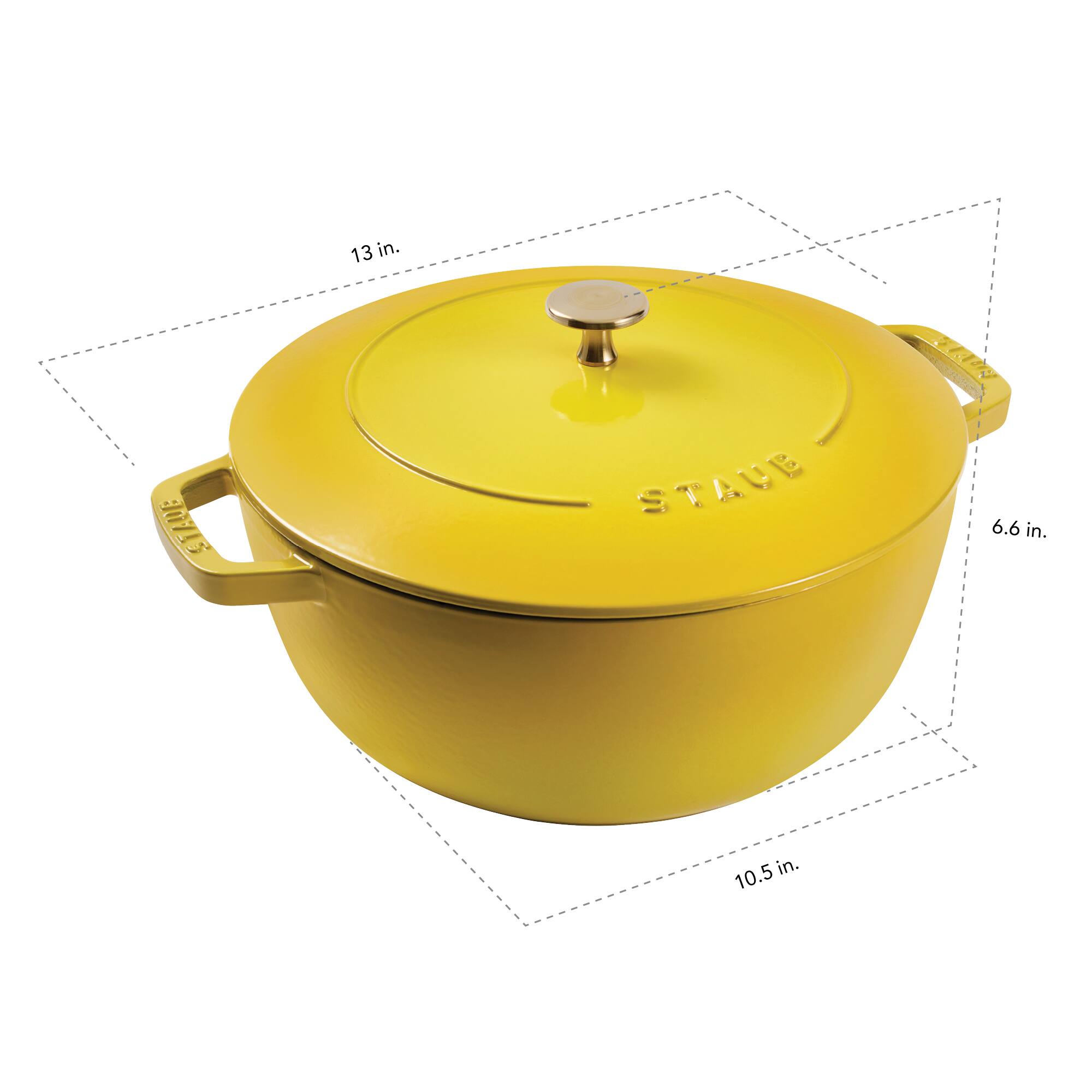13 in.  
STAUB  
6.6 in.  
10.5 in.