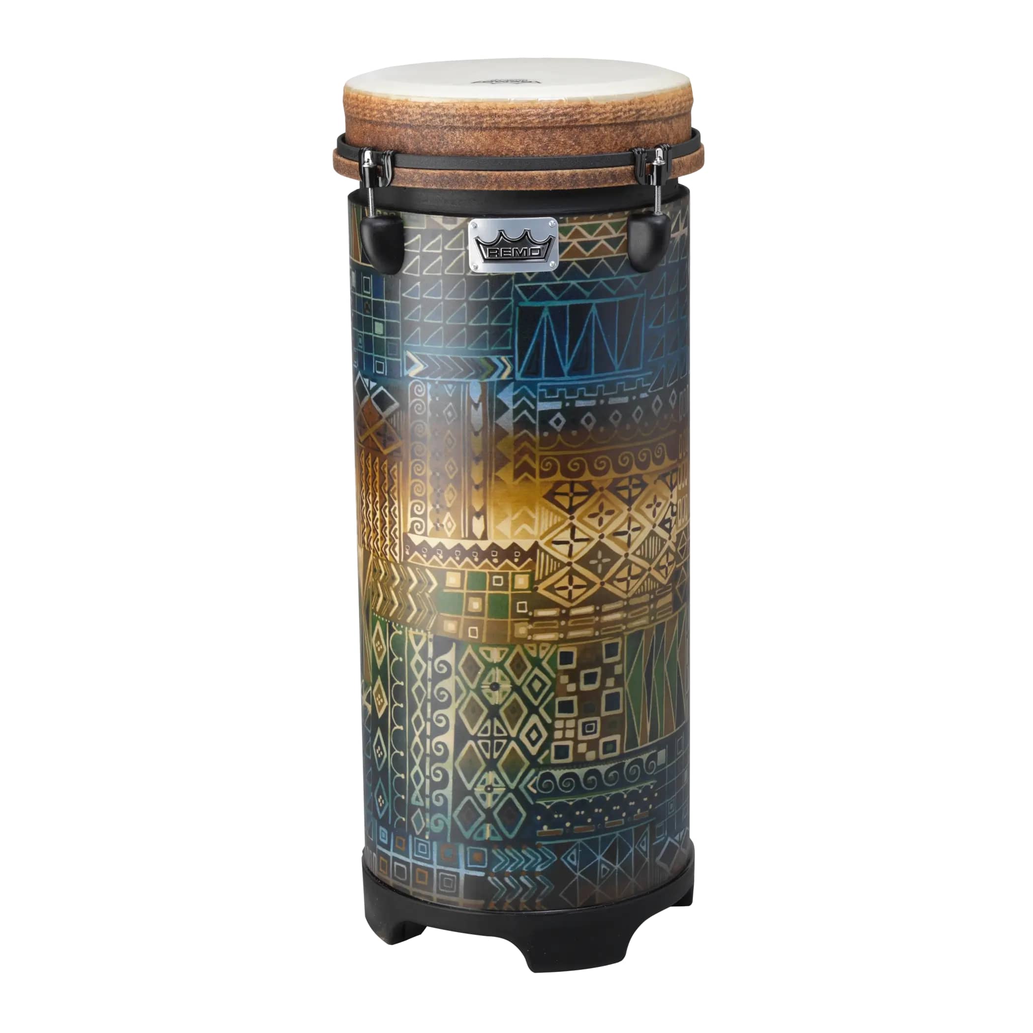 Front. Remo - 10-Inch Tubano Drum with Key-Tuned Nuskyn Head and Island Finish.