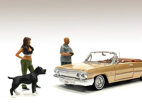 Alt View 2. American Diorama - "Lowriderz" Figurine IV and a Dog for 1/18 Scale Models by American Diorama.
