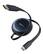 Front. Baseus - Baseus Retractable USB-C to USB-C Cable, 100W Fast Charging, 4.9ft, 6-Stage Length Control, Black - Black.