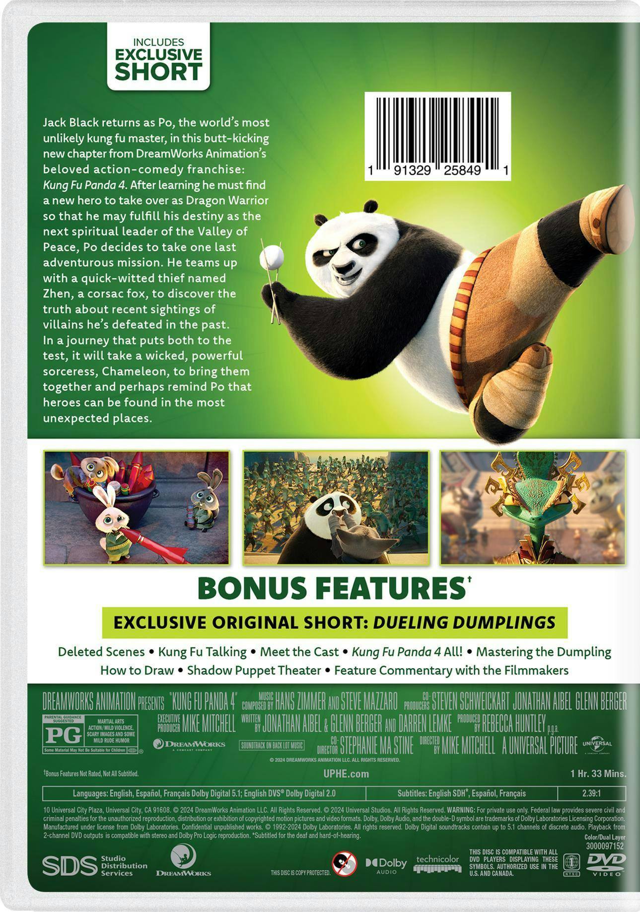 Back. Kung Fu Panda 4 [DVD].