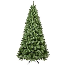 BreeBe - 9ft Pre-Lit PVC Christmas Tree with 650 UL Lights - Green