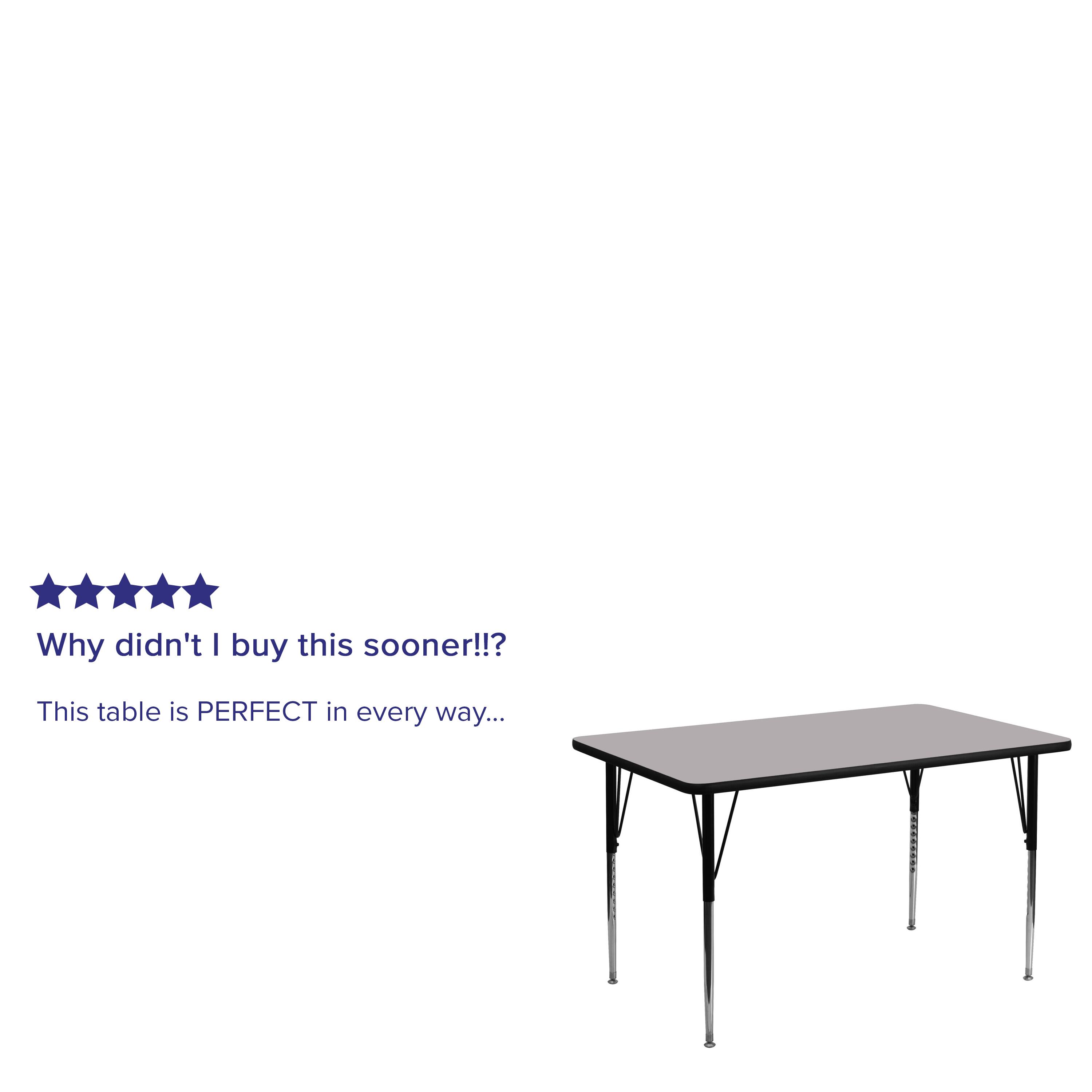 Why didn't I buy this sooner!?!  
This table is PERFECT in every way...