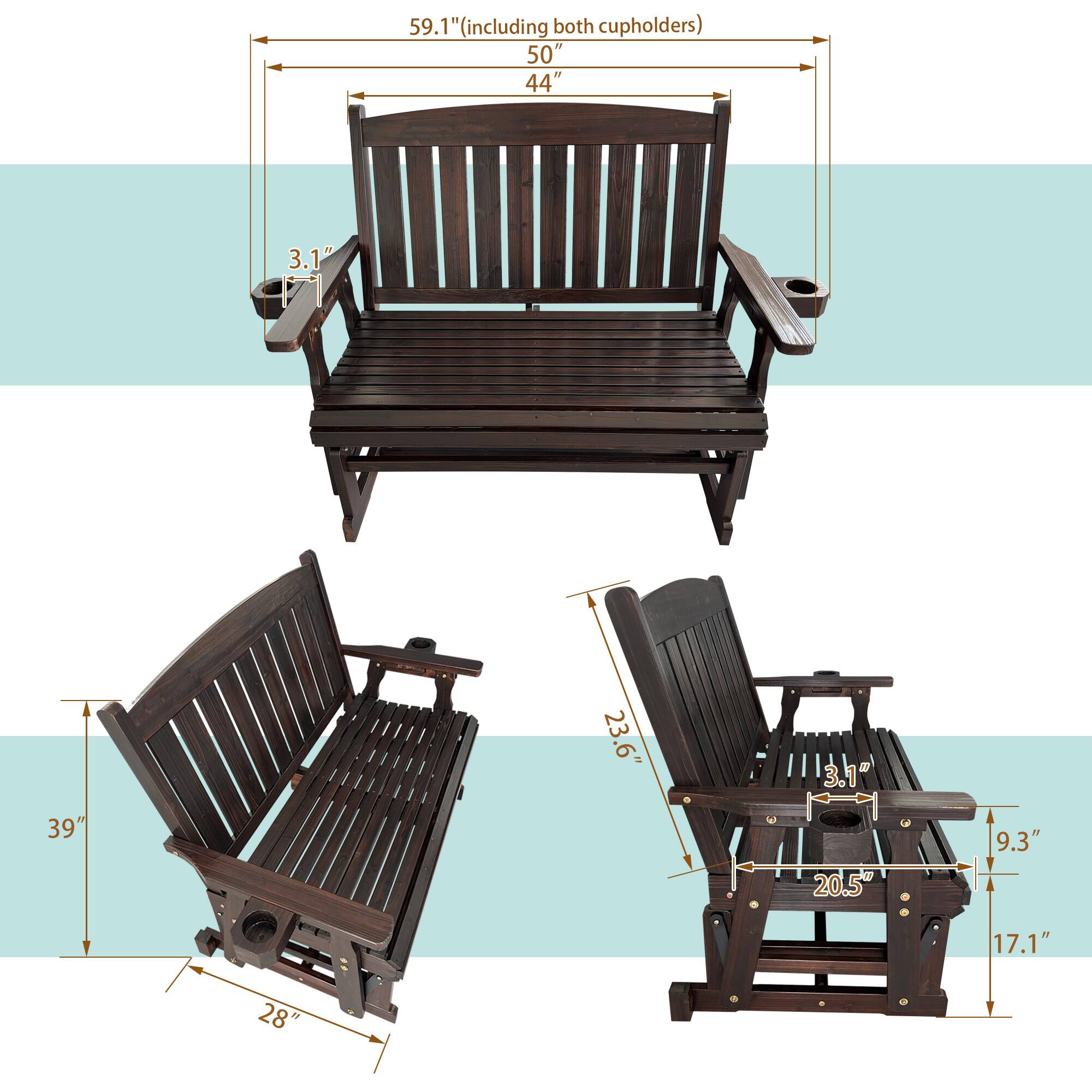 59.1" (including both cupholders)  
50"  
44"  
3.1"  
23.6"  
3.1"  
39"  
20.5"  
9.3"  
17.1"  
28"