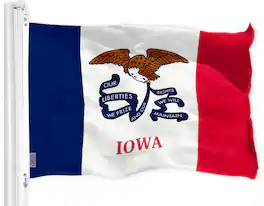 G128 - Iowa State Flag 150D Polyester 3 x 5 ft - Assorted Colors