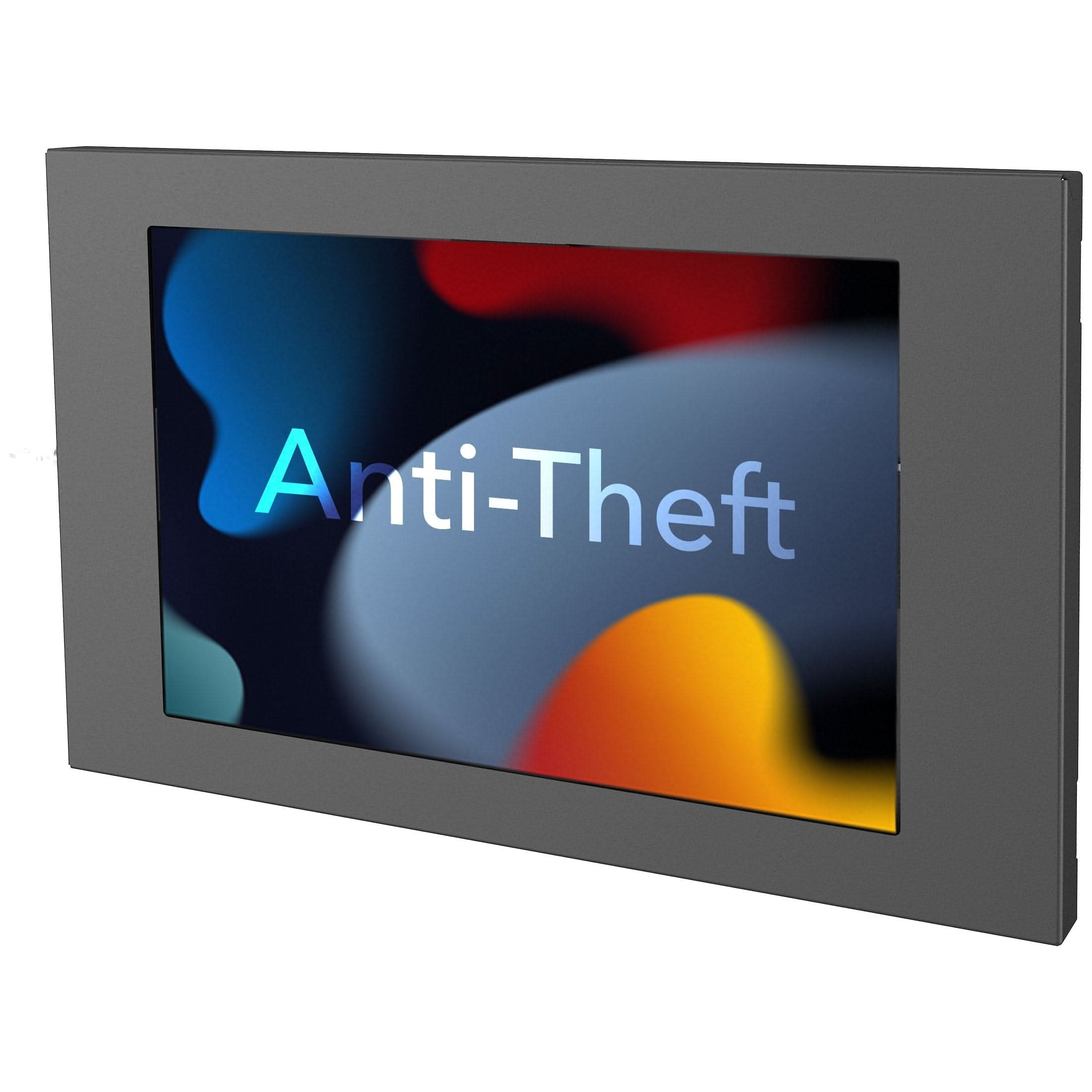 Front. Mount-It! - Anti-Theft Tablet Wall Mount Enclosure for Samsung Tablets – Secure & Adjustable - Black.