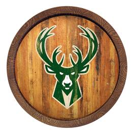 The Fan-Brand - Milwaukee Bucks 20.25'' Faux Barrel Top Sign - Multicolor