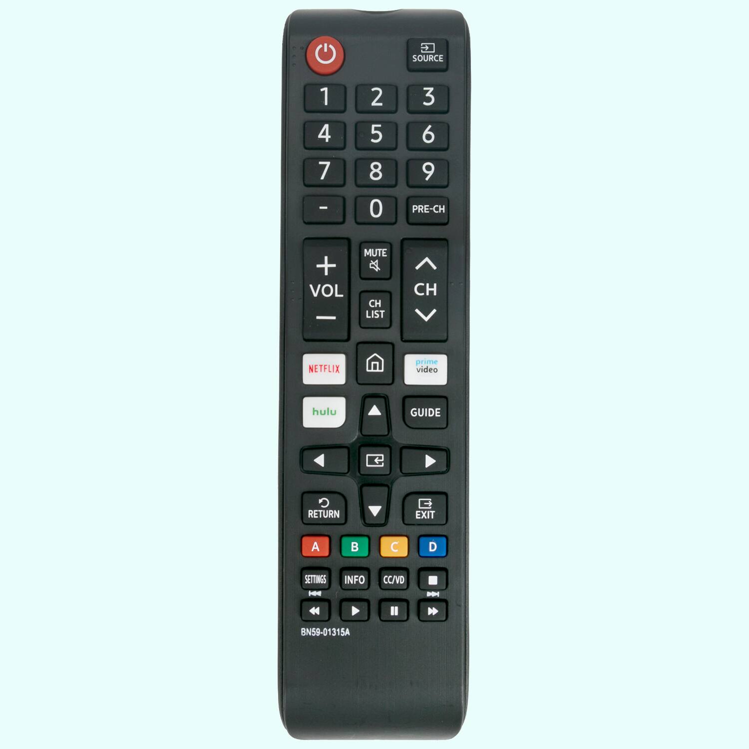 ALLIMITY - Replacement Universal Remote Control BN59-01315A, Fit for Samsung 2019 UHD Smart TV RU7300 RU7200 RU7100 RU730D RU710D - Black