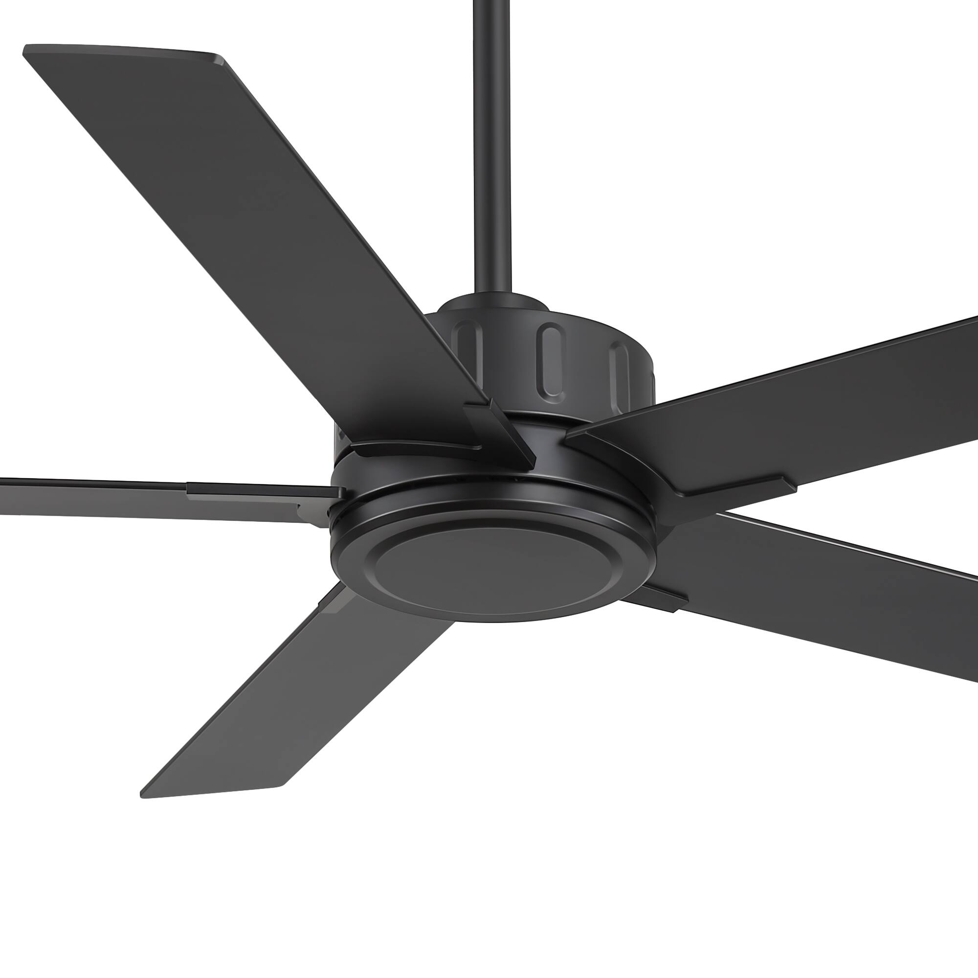 Alt View 7. Breezary - 56-In Indoor Ceiling Fan, 5 Plywood Blades, 6-Speed DC Motor, Remote Control, Timer, 5"/10" Downrods - 56-inch Black.