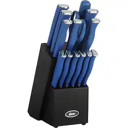 Oster - Langmore 15 Piece Stainless Steel Blade Cutlery Set - Dark Blue