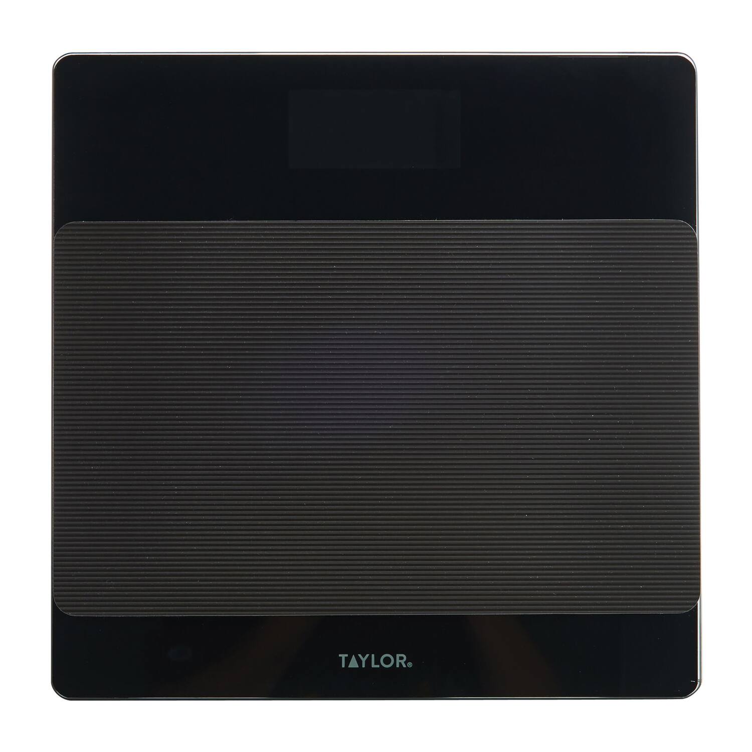 Left. Taylor Precision Products - Digital Glass Nonslip-Platform Bathroom Scale 400-Lb Capacity - Black.