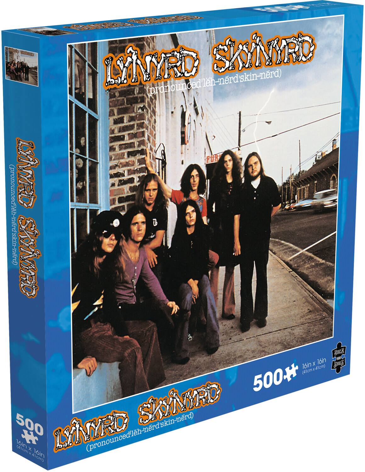 LYNYRD SKYNYRD  
(pronounced "leh-nerd skin-nerd")  

LYNYRD SKYNYRD  
(pronounced "leh-nerd skin-nerd")  

500  
16in x 16in (41cm x 41cm)  

ROCK  
500 SHOUTS