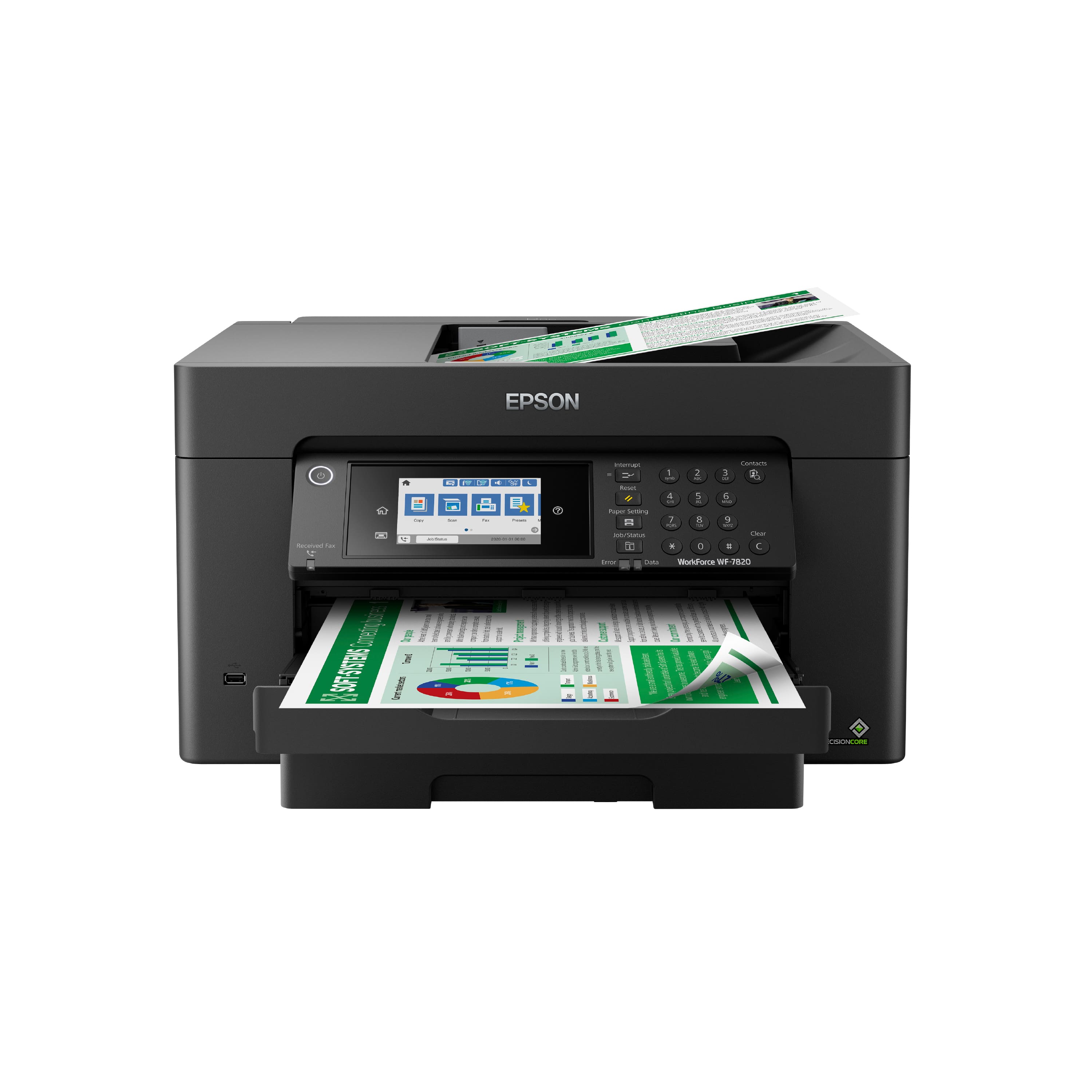 Epson - WorkForce Pro WF-7820 Wireless Wide-format All-in-One Inkjet Printer - Black - Front_Zoom
