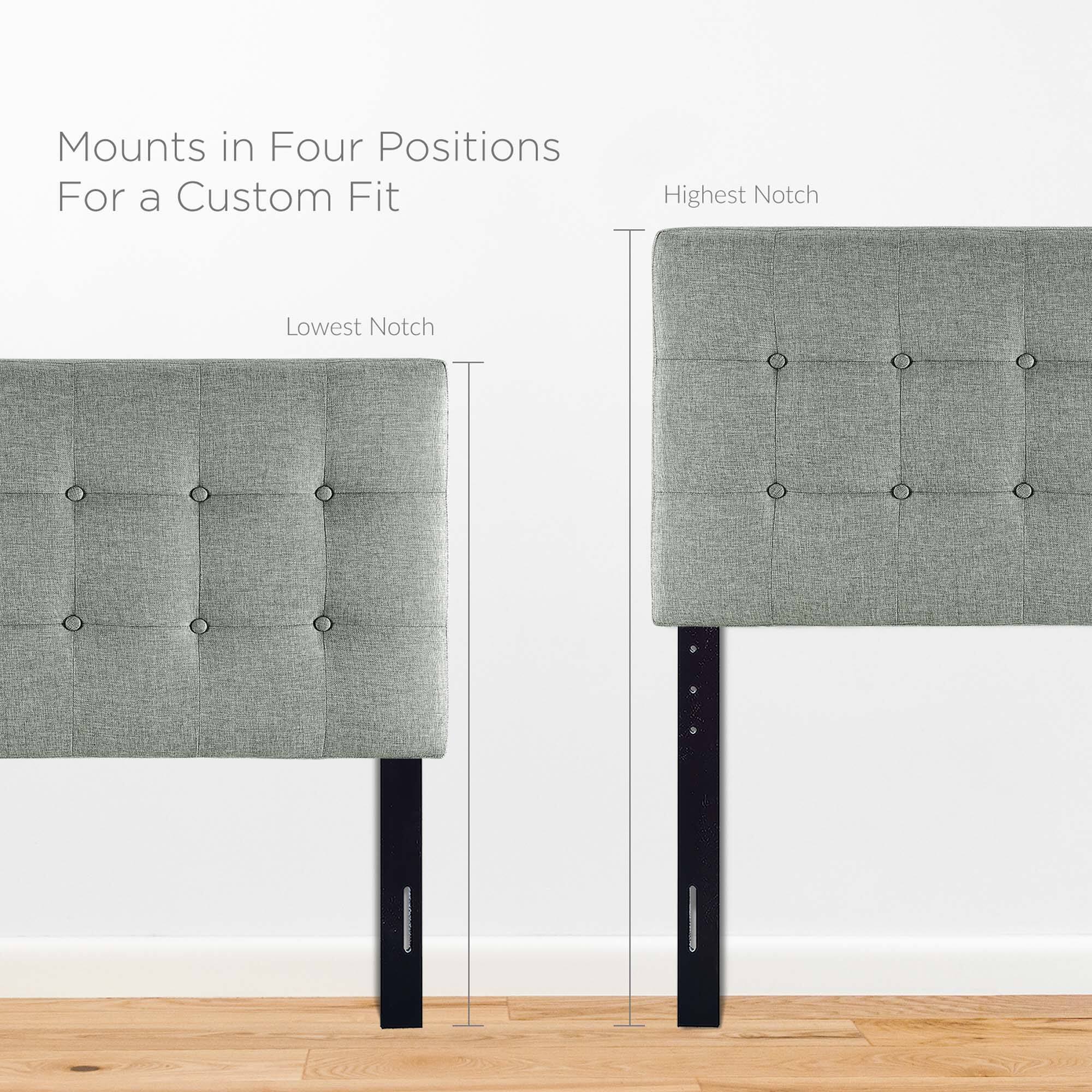 Mounts in Four Positions  
For a Custom Fit  

Lowest Notch  

Highest Notch