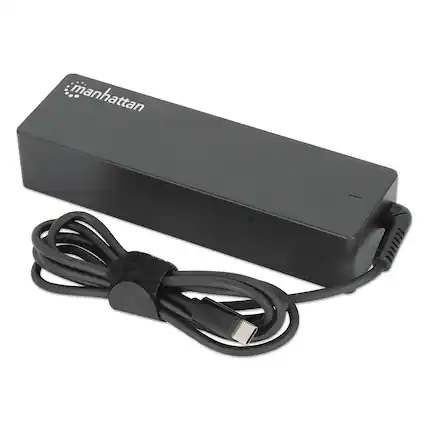Front. Manhattan - 100-Watt USB-C Power Delivery Laptop Charger - Black.
