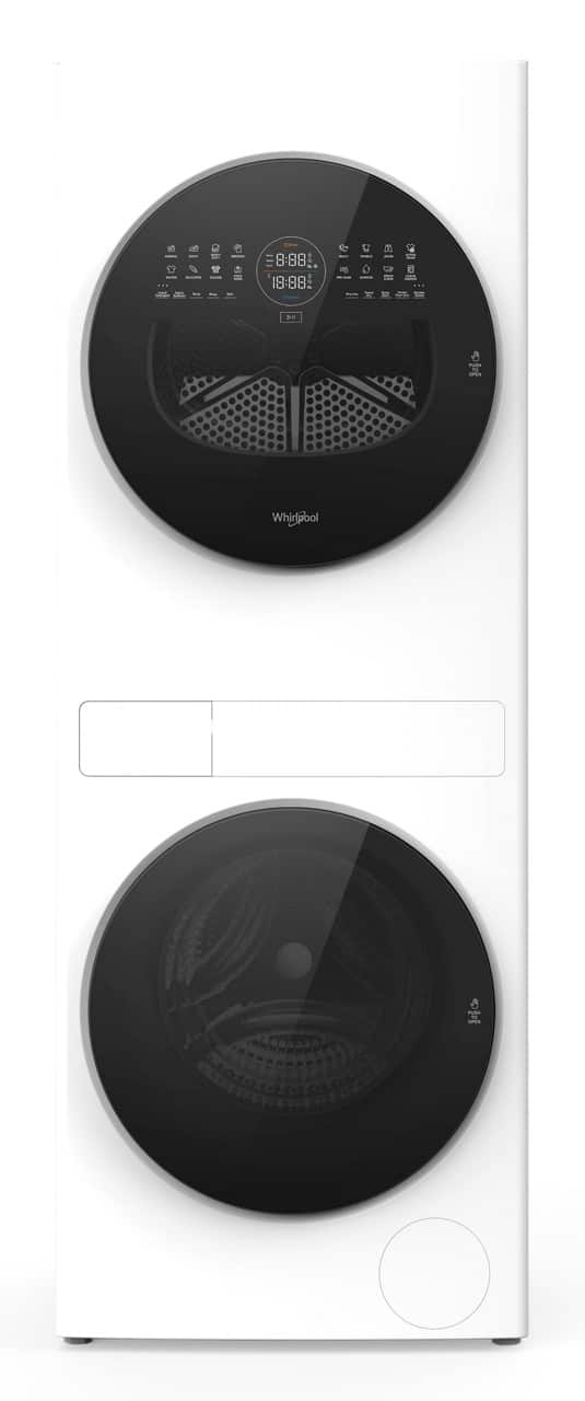 Whirlpool - 2.7 Cu. Ft. Washer and 4.3 Cu. Ft. Electric Dryer Ventless Heat Pump Laundry Tower and Energy Star - White