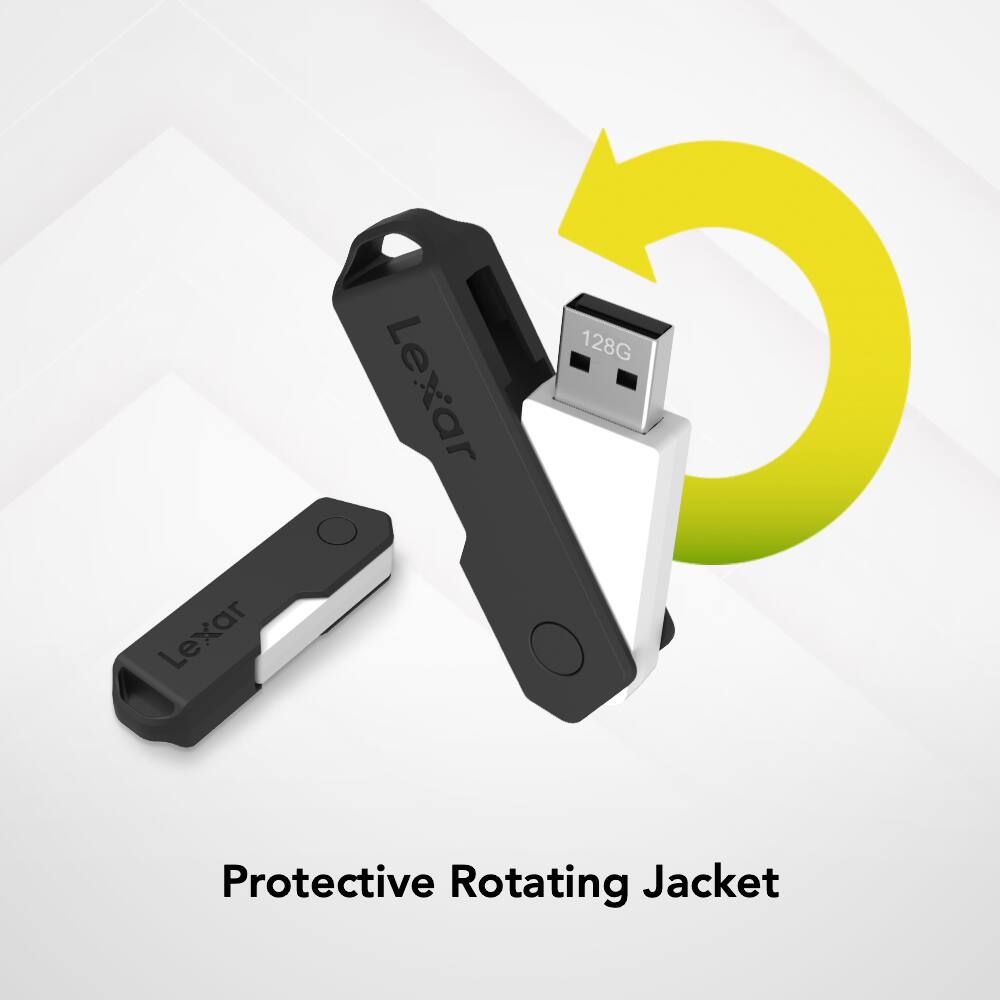 Lexar  
128G  
Protective Rotating Jacket