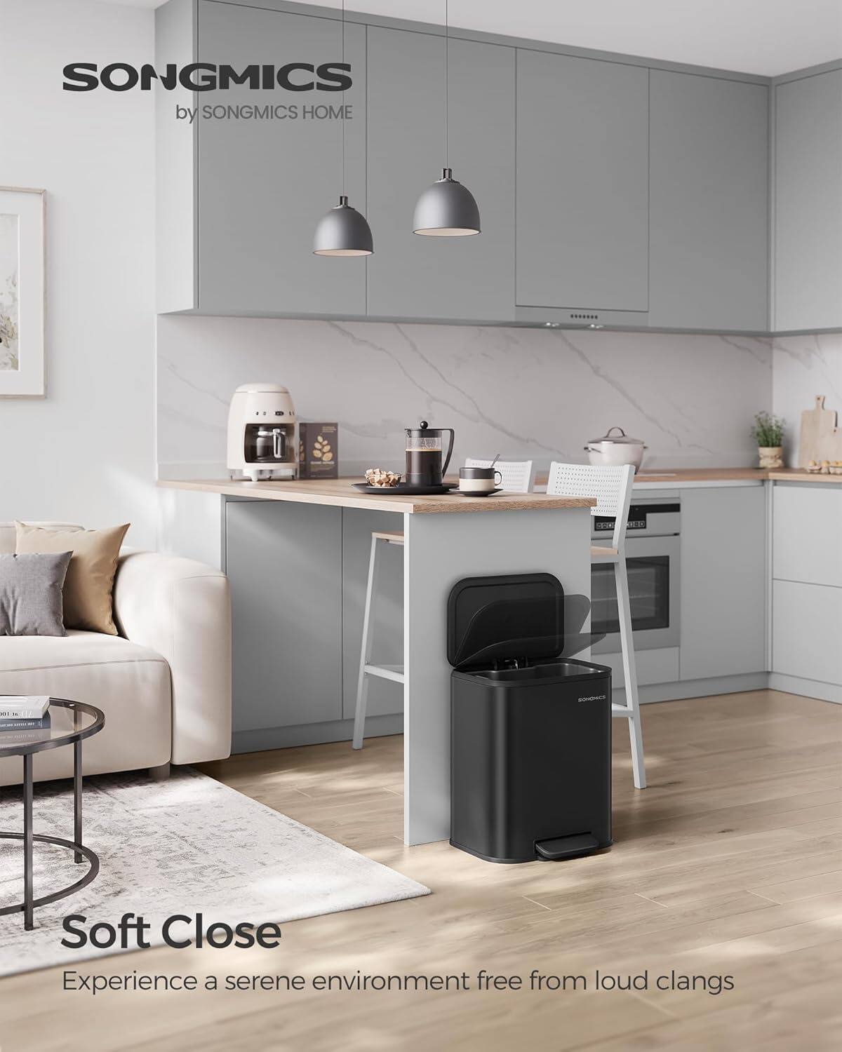 SONGMICS by SONGMICS HOME - Soft Close - Experience a serene environment free from loud clangs