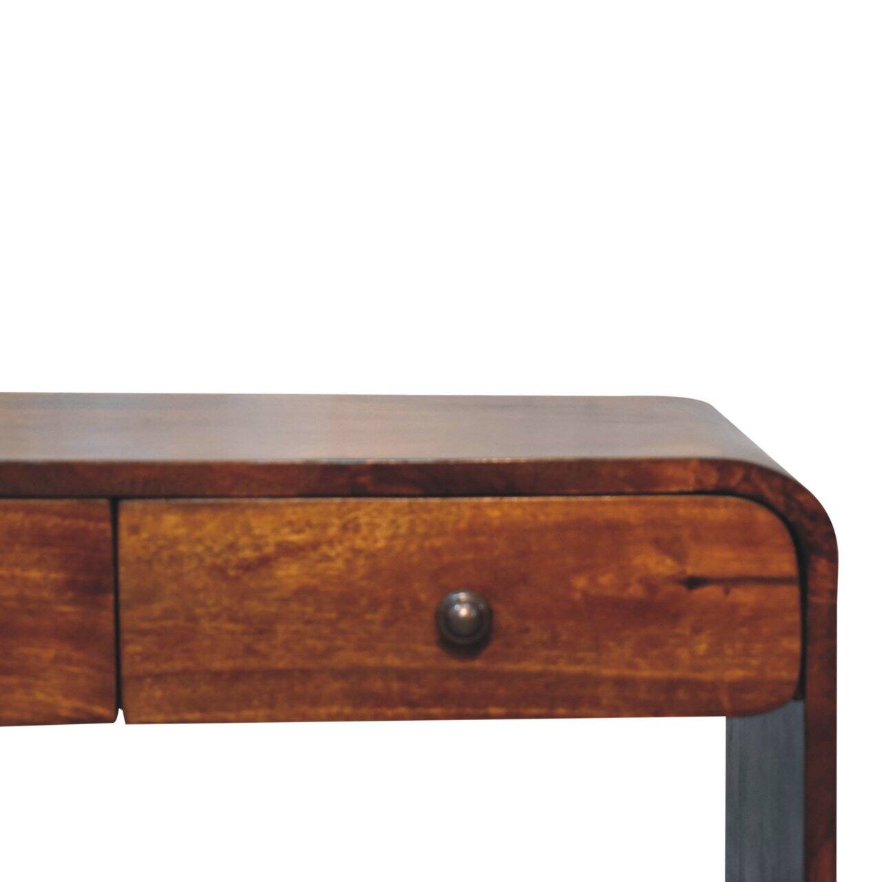 Alt View 1. Artisan Furniture - Artisan Furniture Solid Wood Aspen Slim Media Unit, 3 Drawers, 1 Open Slot, Dark Brown - Brown.