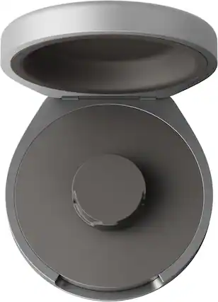 Front. Oura - Oura Ring 5 Official Charging Case - Size 8 - Up to a month of battery life - USB-C Cord Compatible - Black.