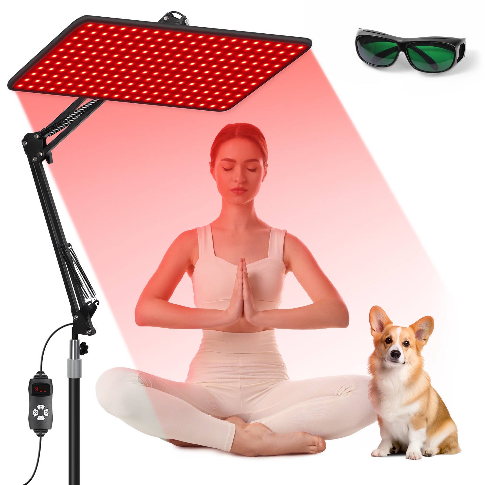 Front. Morfone - 200 LED Red Light Therapy Device 660nm, 850nm, 940nm Wavelengths, Ideal Red Light Therapy Lamp for Body and Facial Care.
