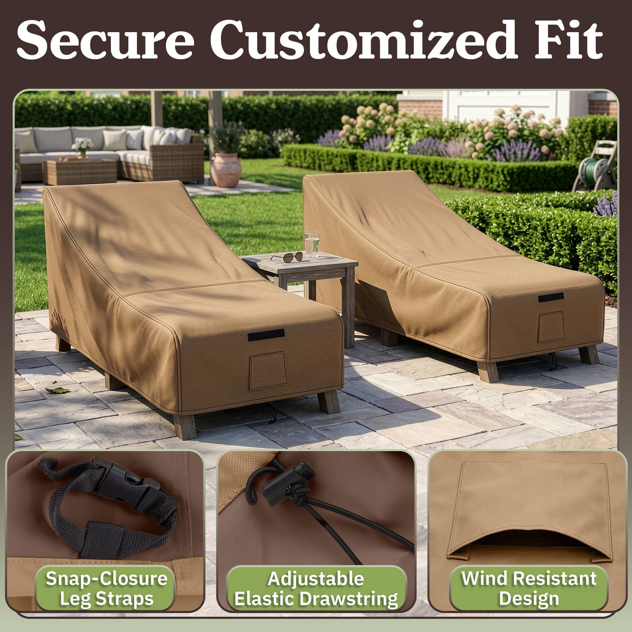 Secure Customized Fit

Snap-Closure Leg Straps

Adjustable Elastic Drawstring

Wind Resistant Design