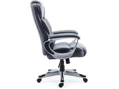 Alt View 4. Staples - Staples Mcallum Ergonomic Bonded Leather Swivel Manager Chair, Gray (51474) - Gray.