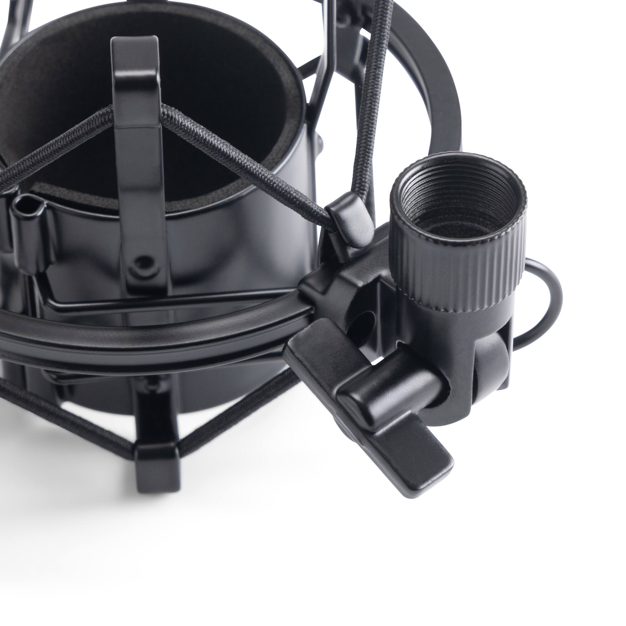 Alt View 8. On Stage Stands - On-Stage MY410 Shock Mount for Studio Mics (42–48 mm) (Elastic Suspension Mount for Large-Diaphragm Condenser - Black.