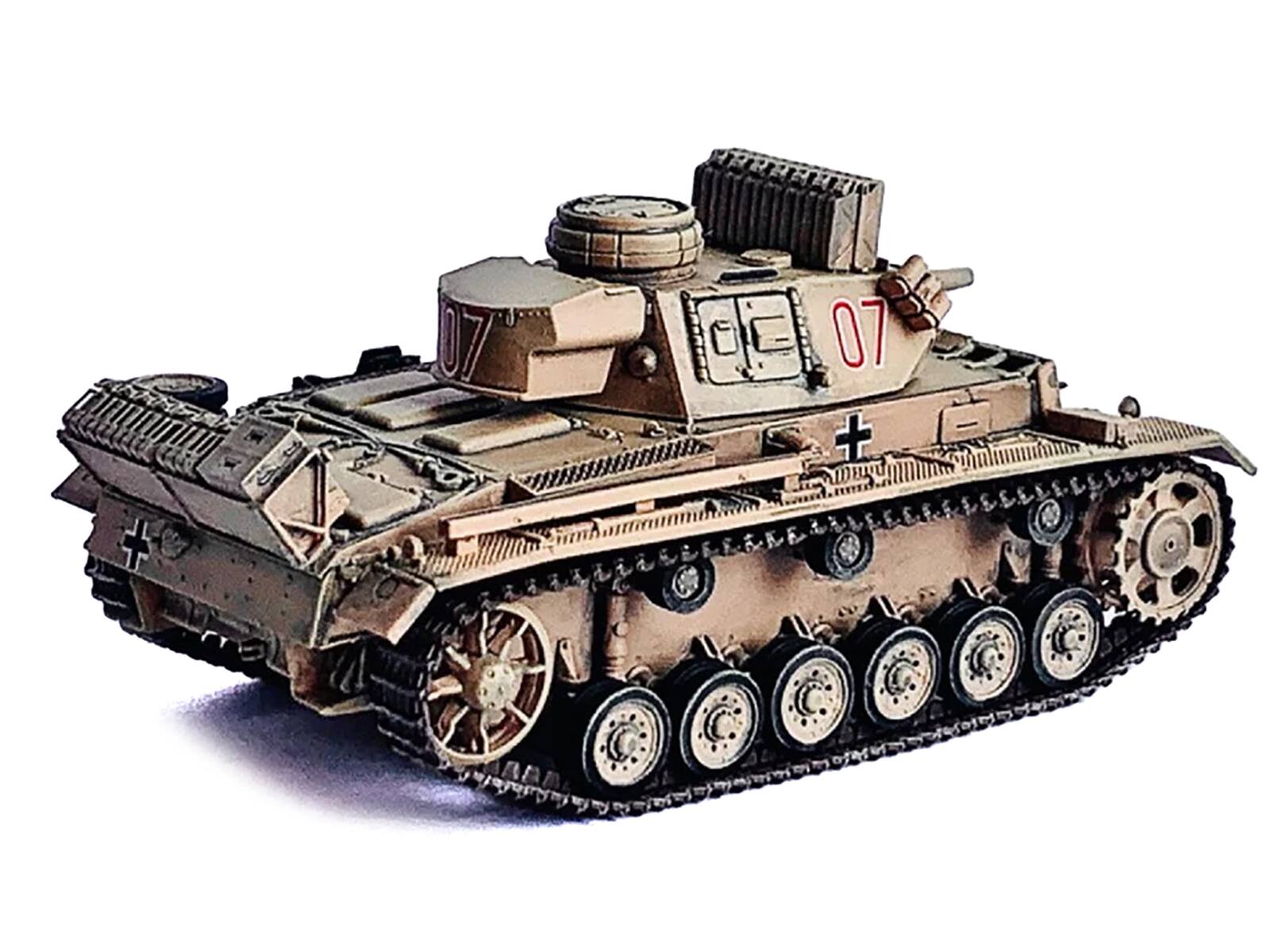 Alt View 2. Dragon Models - Germany Pz.Kpfw.III Ausf.N DAK Tank #07 "s.Pz.Abt.501, Tunisia" "NEO Dragon Armor" 1/72 Plastic Model by Dragon Models.