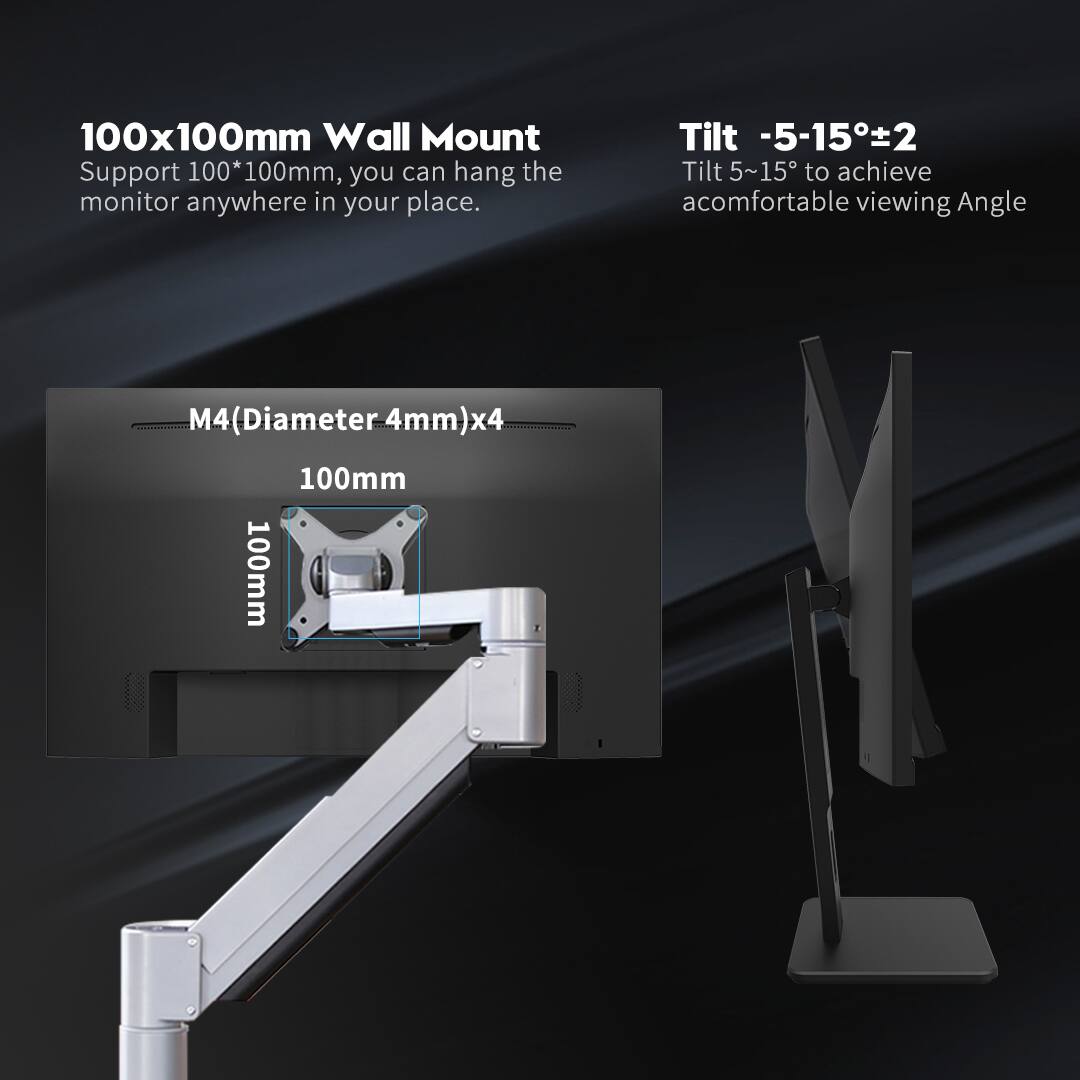 Alt View 1. Viewedge - Viewedge 24 Inch Gaming Monitor 4K 60hz, IPS 5ms 2160p 110% sRGB, Type C,HDMI & DP Port, Built-in Speakers - Black.