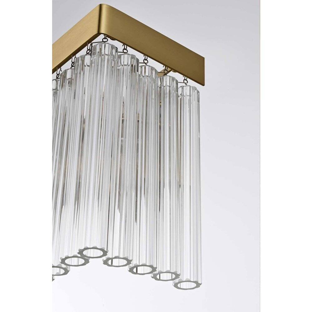 Alt View 3. Elegant Lighting - Harlow 34 inch Wall Sconce in Satin Gold - Satin Gold.