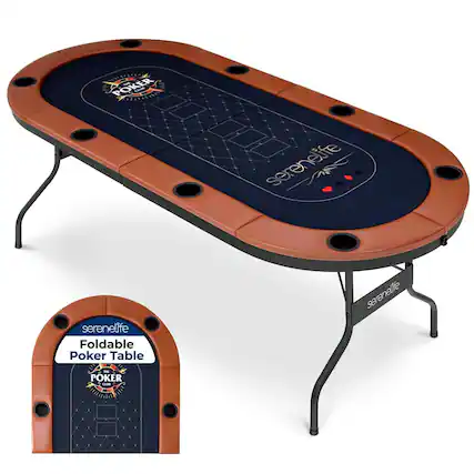 POKER N U serenelife serenelife Foldable Poker Table serenelife I POKER LLM stand